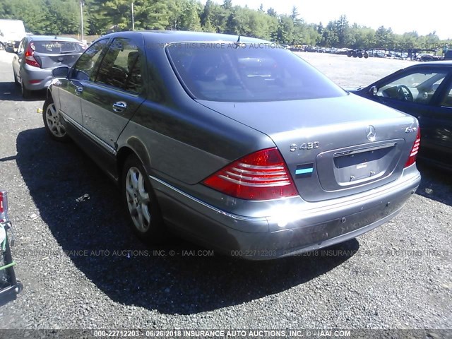 WDBNG83JX6A474768 - 2006 MERCEDES-BENZ S 430 4MATIC GRAY photo 3