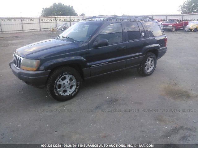 1J4G258S8XC531493 - 1999 JEEP GRAND CHEROKEE LAREDO BLACK photo 2