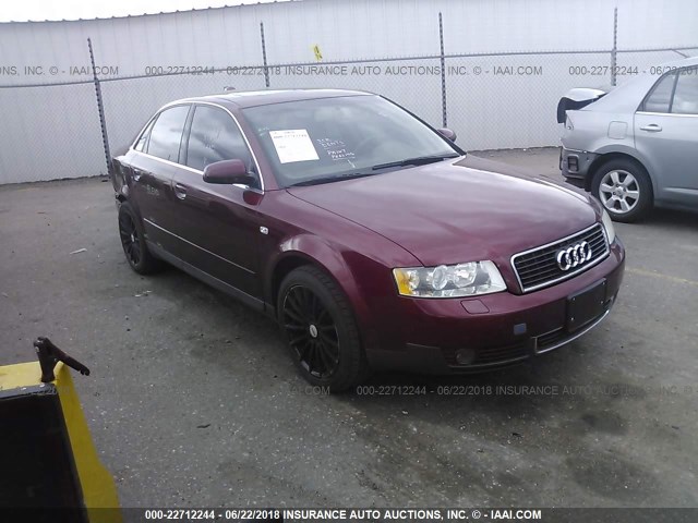 WAULT68EX4A088382 - 2004 AUDI A4 3.0 QUATTRO RED photo 1