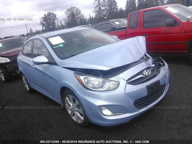 KMHCU4AE8CU109253 - 2012 HYUNDAI ACCENT GLS/GS/SE BLUE photo 1