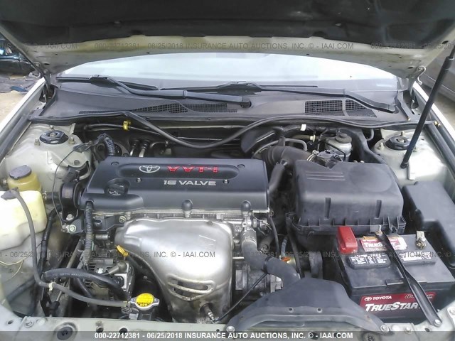 4T1BE32K42U069680 - 2002 TOYOTA CAMRY LE/XLE/SE ვერცხლისფერი ფოტო 10