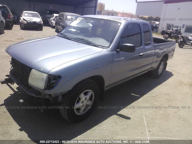 4TAVL52N8WZ076083 - 1998 TOYOTA TACOMA XTRACAB BLUE photo 2