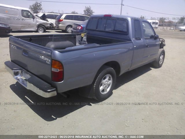 4TAVL52N8WZ076083 - 1998 TOYOTA TACOMA XTRACAB BLUE photo 4