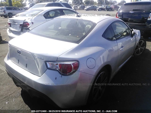 JF1ZCAB16E9600394 - 2014 SUBARU BRZ 2.0 PREMIUM GRAY photo 4