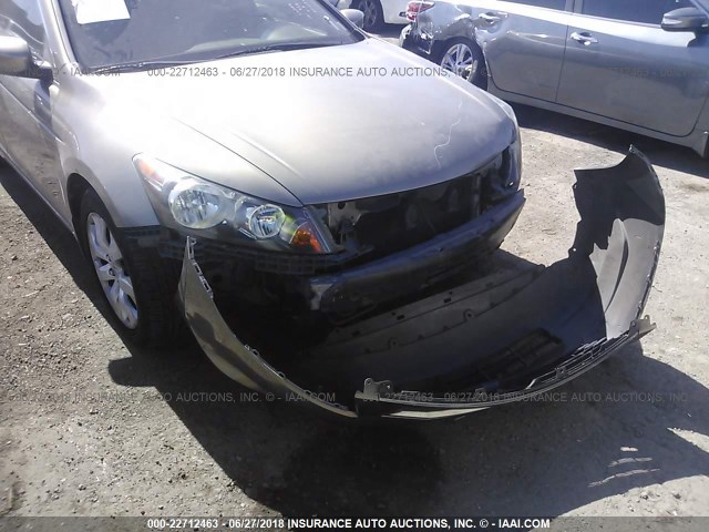 1HGCP26898A050193 - 2008 HONDA ACCORD EXL TAN photo 6