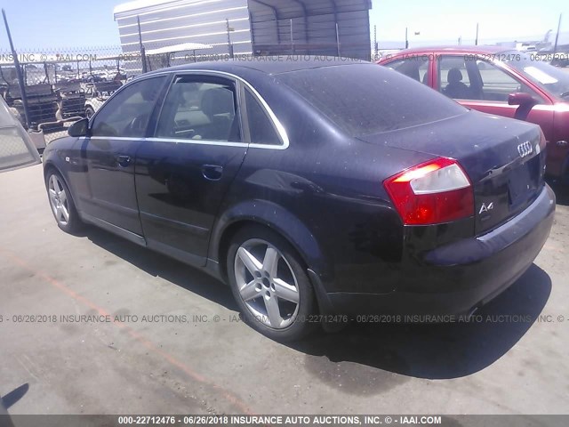 WAULT68E13A309690 - 2003 AUDI A4 3.0 QUATTRO Dark Blue photo 3