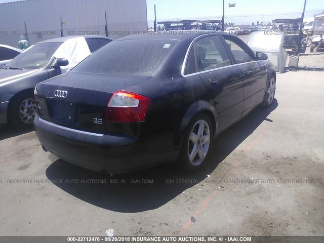 WAULT68E13A309690 - 2003 AUDI A4 3.0 QUATTRO Dark Blue photo 4