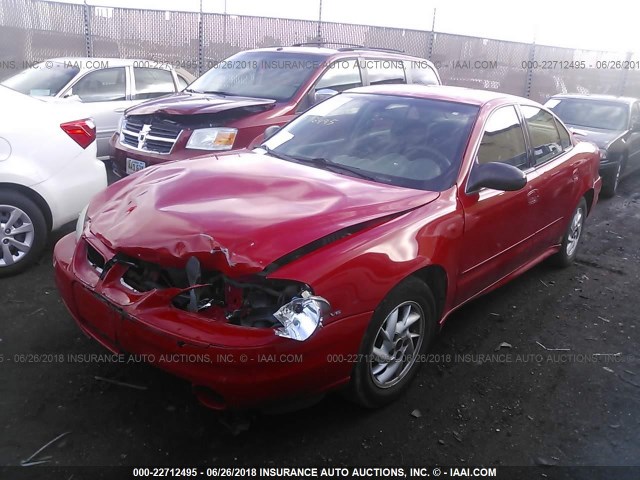 1G2NF52E84C152899 - 2004 PONTIAC GRAND AM SE1 RED photo 2