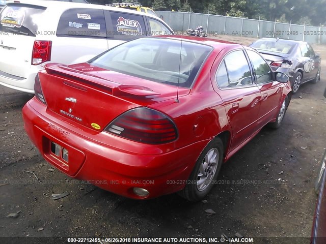 1G2NF52E84C152899 - 2004 PONTIAC GRAND AM SE1 RED photo 4