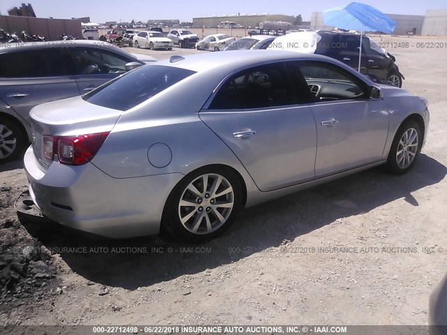 1G11H5SL1EF229124 - 2014 CHEVROLET MALIBU LTZ 银色 照片 4