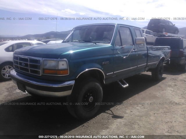 1FTHX26G6PKB77813 - 1993 FORD F250 TURQUOISE photo 2
