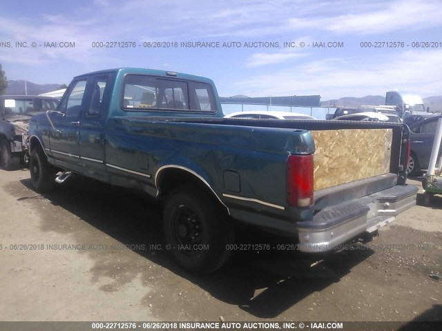 1FTHX26G6PKB77813 - 1993 FORD F250 TURQUOISE photo 3