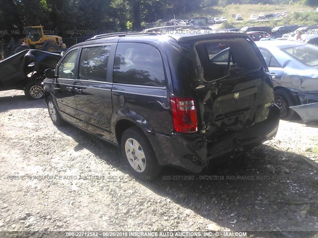 2D4RN4DE2AR364288 - 2010 DODGE GRAND CARAVAN SE Dark Blue photo 3