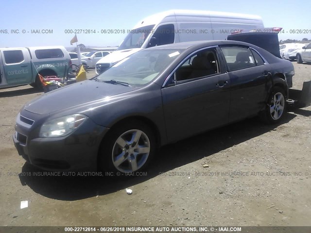 1G1ZA5EB5AF285300 - 2010 CHEVROLET MALIBU LS GRAY photo 2
