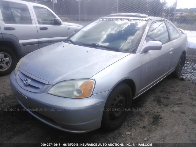 1HGEM22972L036515 - 2002 HONDA CIVIC EX SILVER photo 2