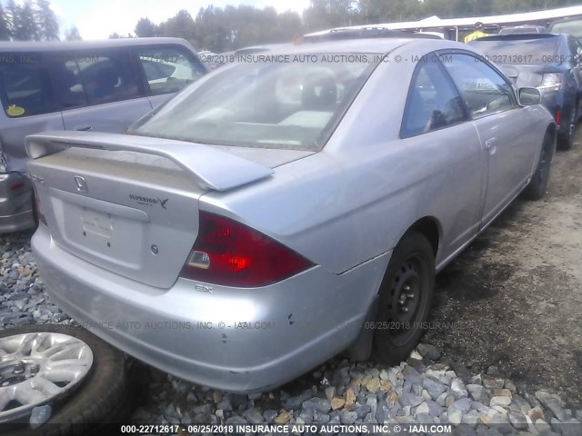 1HGEM22972L036515 - 2002 HONDA CIVIC EX SILVER photo 4