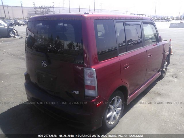 JTLKT324X64082729 - 2006 TOYOTA SCION XB ბურგუნდია ფოტო 4