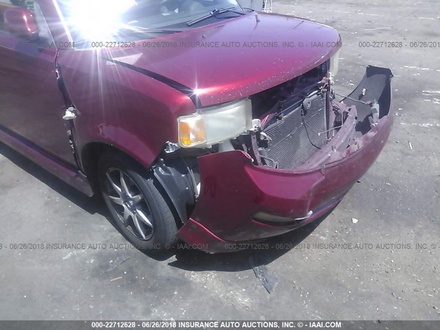 JTLKT324X64082729 - 2006 TOYOTA SCION XB BURGUNDY photo 6