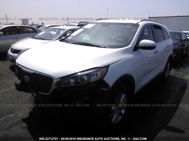 5XYPG4A32GG182976 - 2016 KIA SORENTO LX/L WHITE photo 2