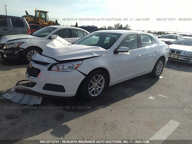 1G11C5SL3EF190485 - 2014 CHEVROLET MALIBU 1LT WHITE photo 2
