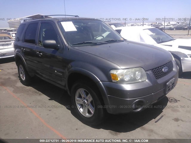 1FMCU96H06KB21056 - 2006 FORD ESCAPE HEV GRAY photo 1