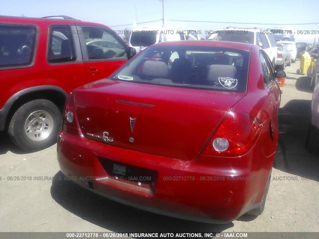 1G2ZF58B774219280 - 2007 PONTIAC G6 VALUE LEADER/BASE RED photo 4
