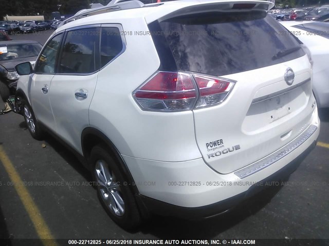 5N1AT2MK8FC860816 - 2015 NISSAN ROGUE S/SL/SV WHITE photo 3