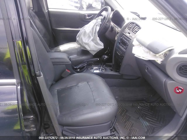 KM8SC73E13U514366 - 2003 HYUNDAI SANTA FE GLS/LX BLACK photo 5