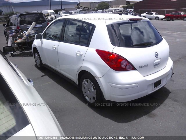 3N1BC1CP6BL443230 - 2011 NISSAN VERSA S/SL WHITE photo 3