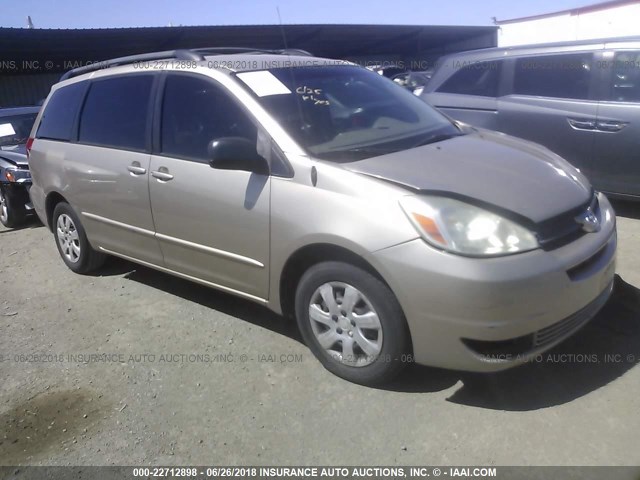 5TDZA23C54S083613 - 2004 TOYOTA SIENNA CE/LE BEIGE photo 1