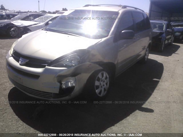 5TDZA23C54S083613 - 2004 TOYOTA SIENNA CE/LE BEIGE photo 2