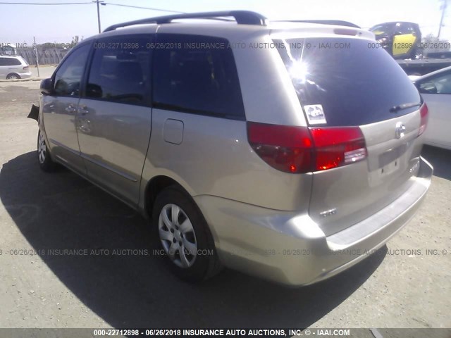 5TDZA23C54S083613 - 2004 TOYOTA SIENNA CE/LE BEIGE photo 3