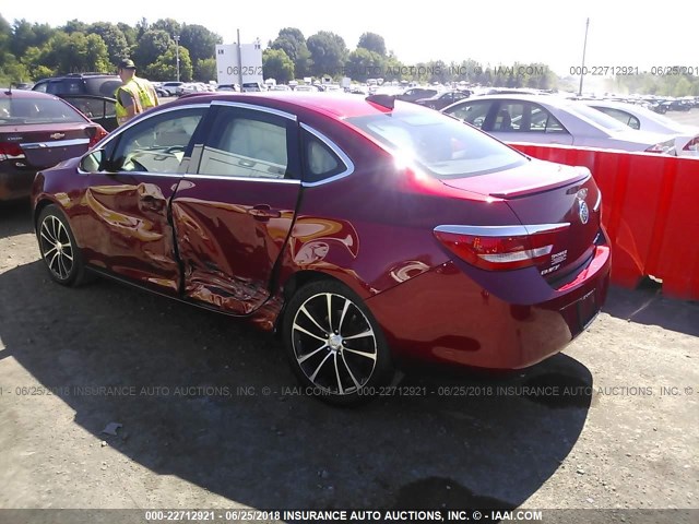 1G4PW5SK4G4183653 - 2016 BUICK VERANO SPORT TOURING RED photo 3