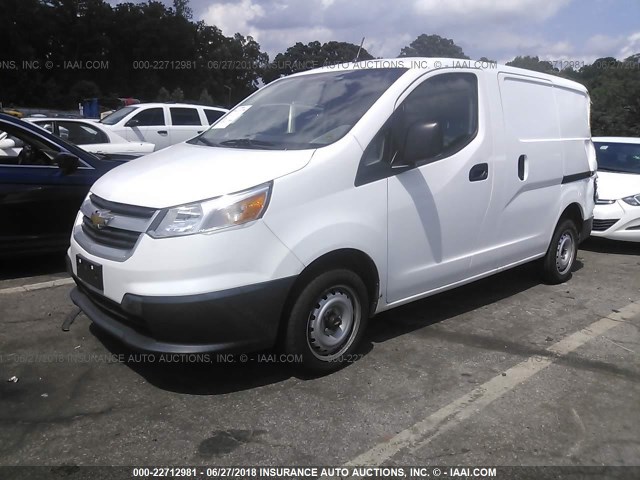 3N63M0YN0FK693216 - 2015 CHEVROLET CITY EXPRESS LS WHITE photo 2