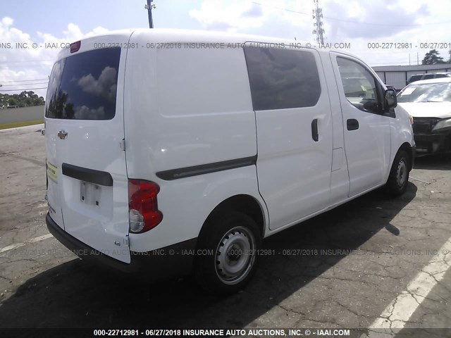 3N63M0YN0FK693216 - 2015 CHEVROLET CITY EXPRESS LS WHITE photo 4