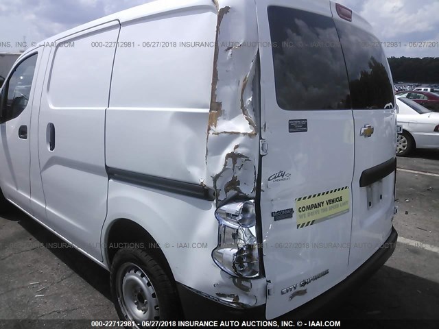 3N63M0YN0FK693216 - 2015 CHEVROLET CITY EXPRESS LS WHITE photo 6