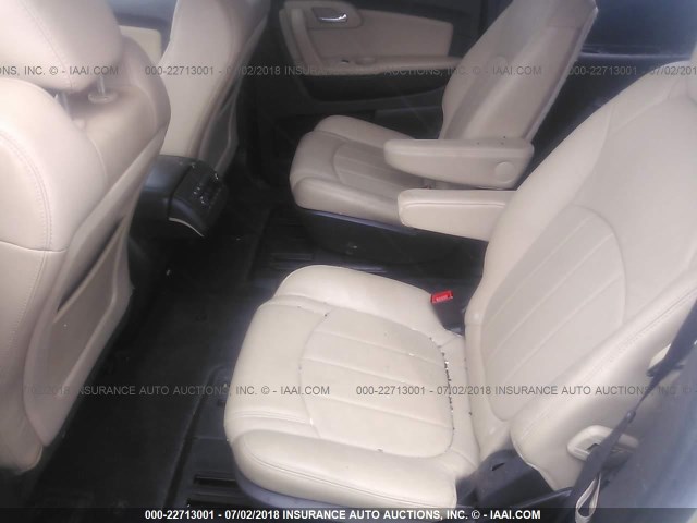 1GNKVLEDXBJ411563 - 2011 CHEVROLET TRAVERSE LTZ WHITE photo 8