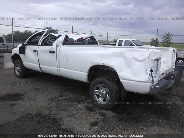 3D7KS28TX9G509153 - 2009 DODGE RAM 2500 WHITE photo 3