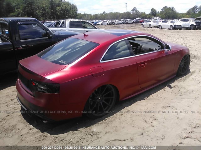 WAUVGAFR6DA046376 - 2013 AUDI S5 PRESTIGE RED photo 4