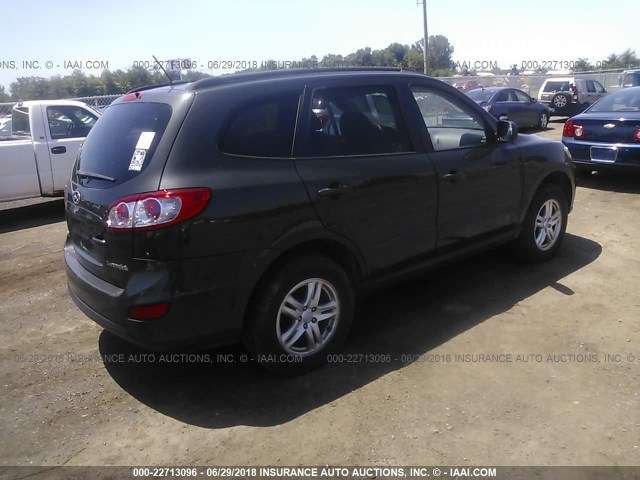 5NMSG3AB7AH352340 - 2010 HYUNDAI SANTA FE GLS GRAY photo 4