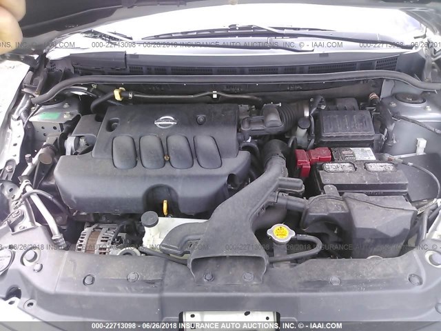 3N1BC11E38L432311 - 2008 NISSAN VERSA S/SL GRAY photo 10