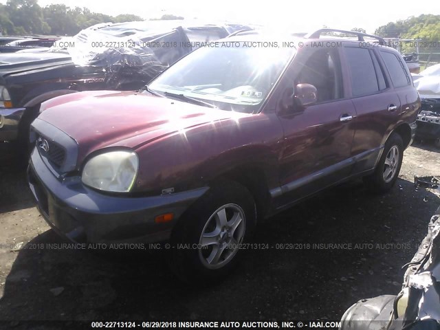 KM8SC73E53U562968 - 2003 HYUNDAI SANTA FE GLS/LX RED photo 2