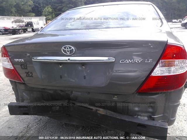 4T1BE32K33U742072 - 2003 TOYOTA CAMRY LE/XLE/SE ნაცრისფერი ფოტო 6