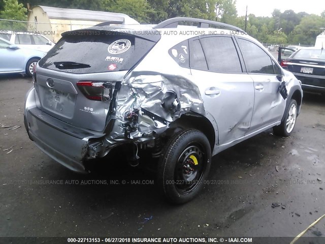 JF2GTACC7JH214277 - 2018 SUBARU CROSSTREK PREMIUM SILVER photo 4