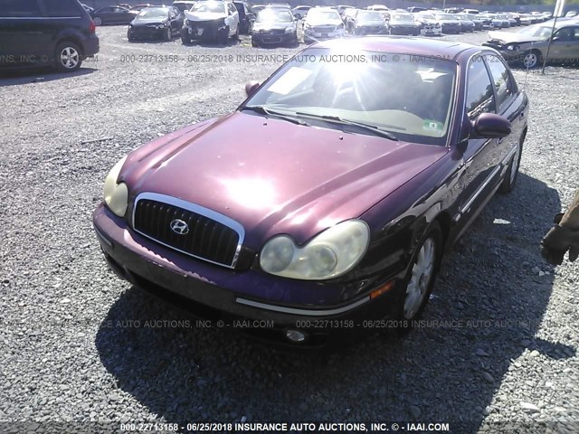 KMHWF35H85A144711 - 2005 HYUNDAI SONATA GLS/LX MAROON photo 2