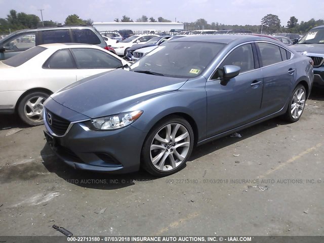 JM1GJ1T6XE1147994 - 2014 MAZDA 6 TOURING BLUE photo 2