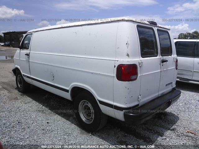 2B7JB21Y91K508451 - 2001 DODGE RAM VAN B2500 WHITE photo 3