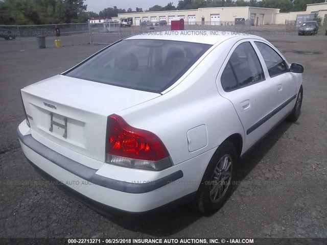 YV1RS61TX42402772 - 2004 VOLVO S60 WHITE photo 4