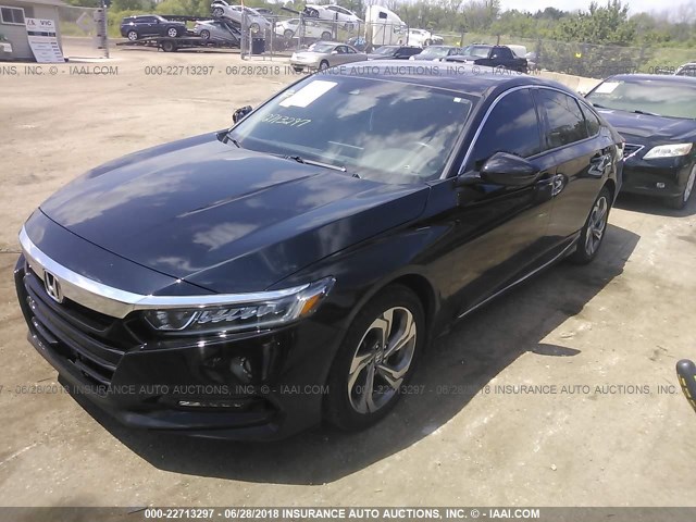 1HGCV1F50JA007423 - 2018 HONDA ACCORD EXL BLACK photo 2