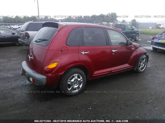 3C8FY4BB21T529316 - 2001 CHRYSLER PT CRUISER RED photo 4